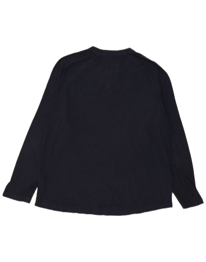 Top pentru bărbați Fat Face cu mânecă lungă 2XL, bumbac bleumarin