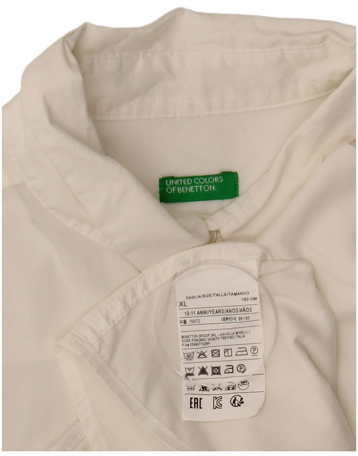 Cămașă United Colors of Benetton Băieți 10-11 Ani XL Bumbac Alb