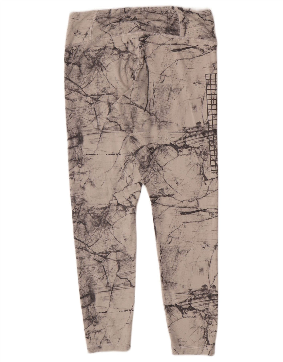 Leggings Reebok pentru femei Crop Abstract Pattern UK 12/14 Medium Gri
