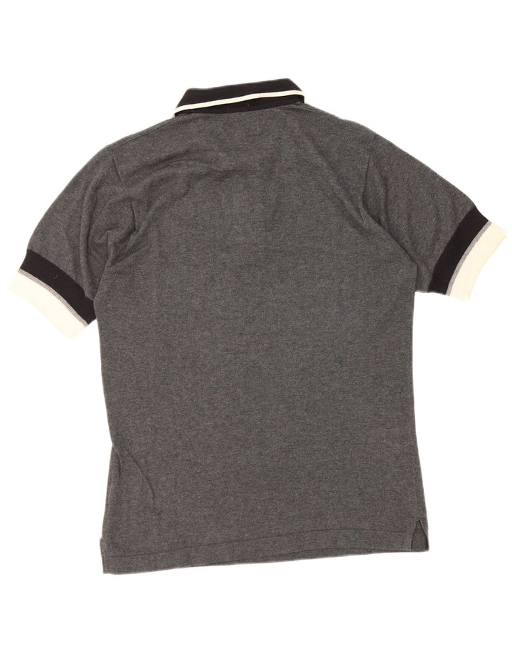 Tricou polo Fila pentru bărbați, bumbac color bloc, gri mic