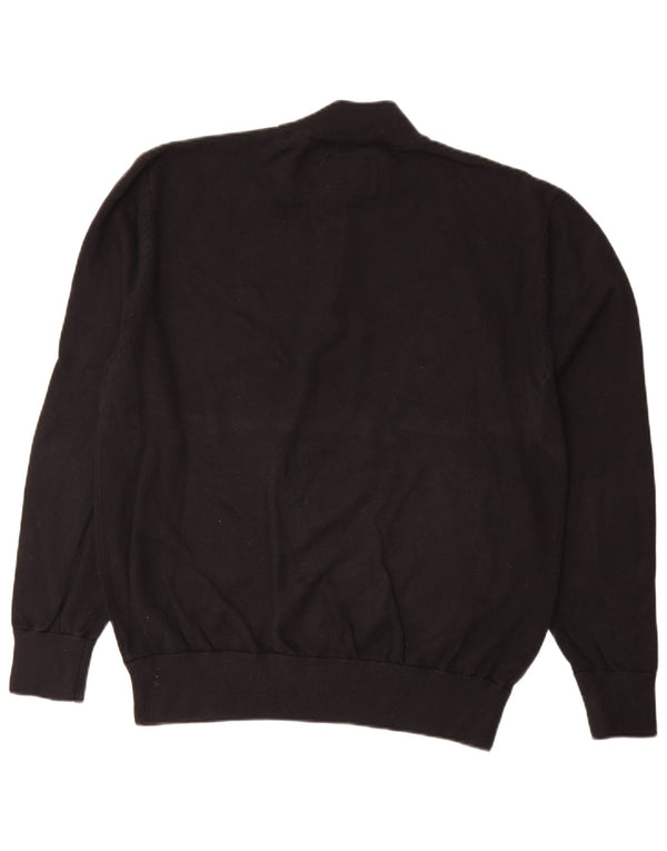 Pulover Jack Wills pentru bărbați, cu fermoar și gât, bumbac XL, negru