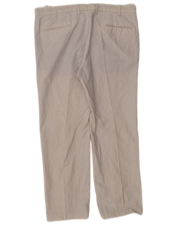 MASSIMO DUTTI Pantaloni drepți pentru bărbați EU 46 XL W36 L27 cu dungi albe