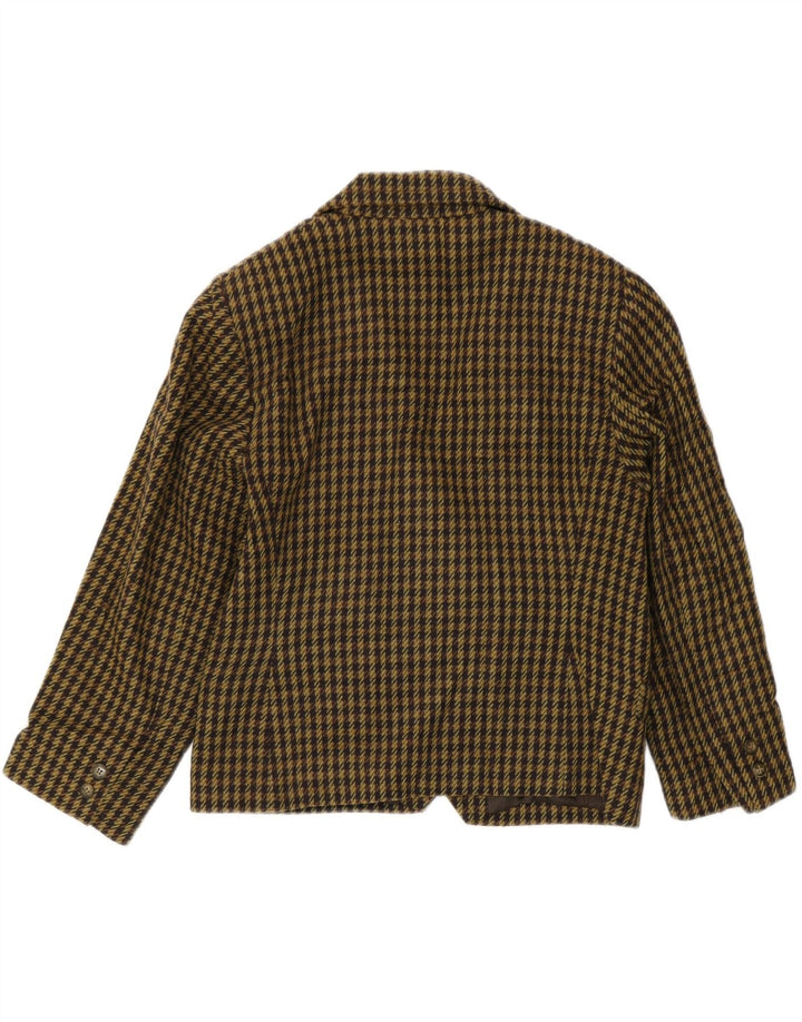 Jachetă vintage pentru femei la dublu piept, UK 10, verde, picioare de găină