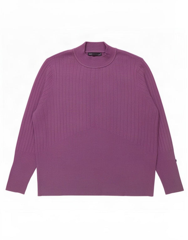 Pulover cu gât țestoasă pentru femei Marks & Spencer UK 22 3XL Viscoză violet