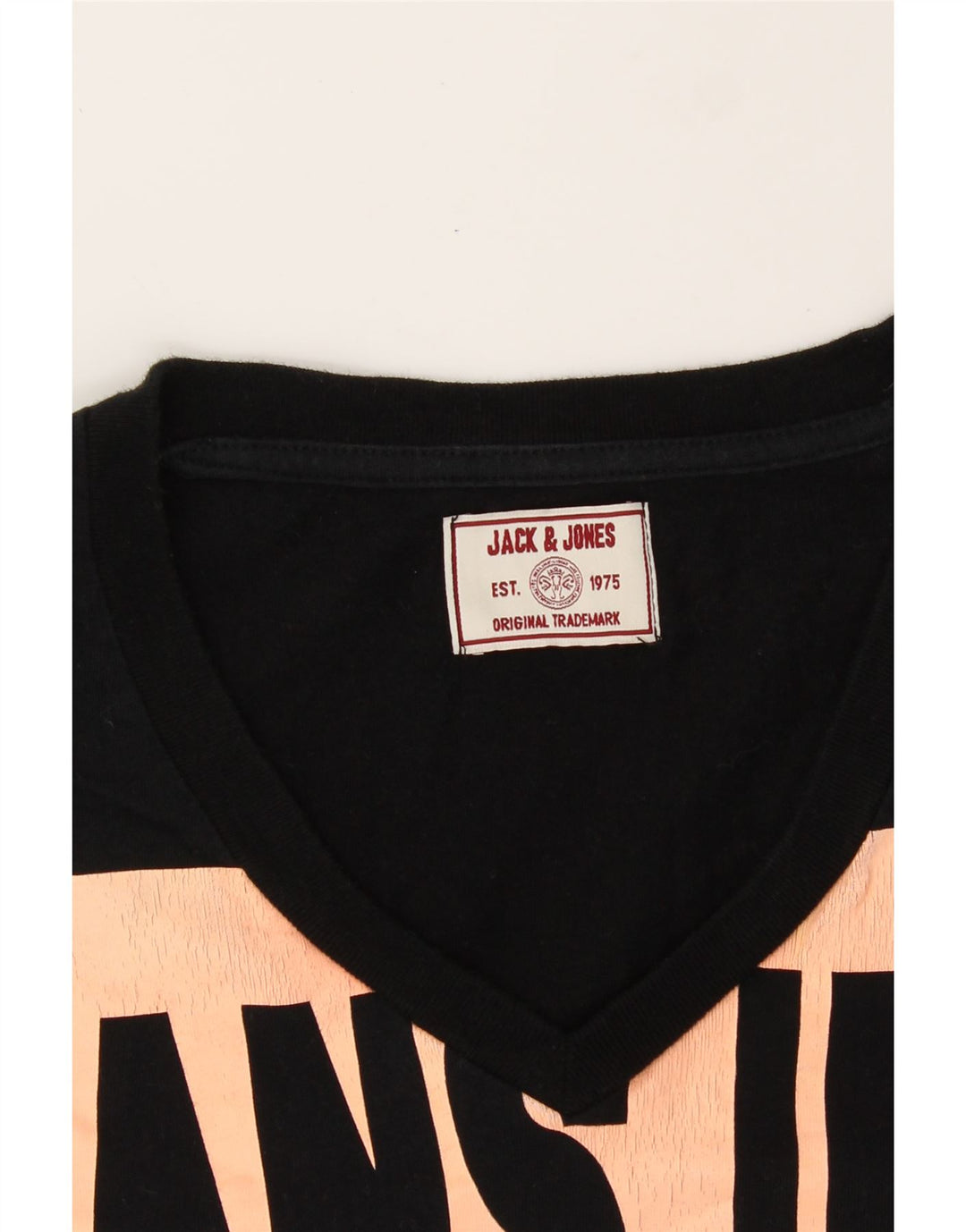 JACK & JONES Womens Graphic T-Shirt Top UK 12 Medium Black Vintage Jack & Jones and Second-Hand Jack & Jones from Messina Hembry 