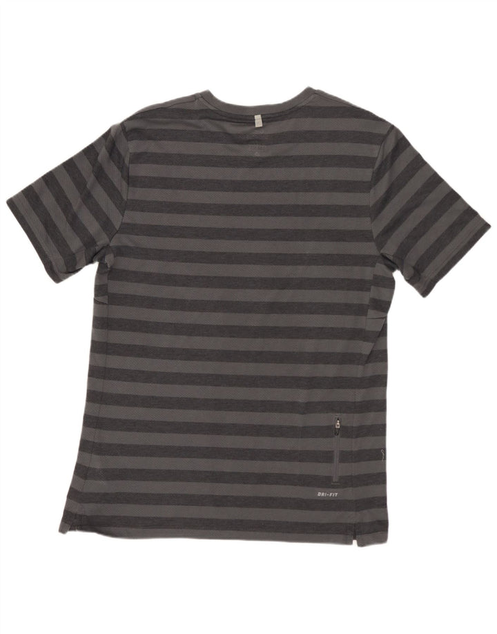 Tricou Nike Dri Fit pentru bărbați Top Mediu Gri Poliester cu dungi