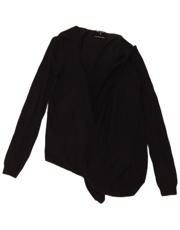 Pulover cardigan deschis pentru femei Massimo Dutti UK 10 Bumbac negru mic