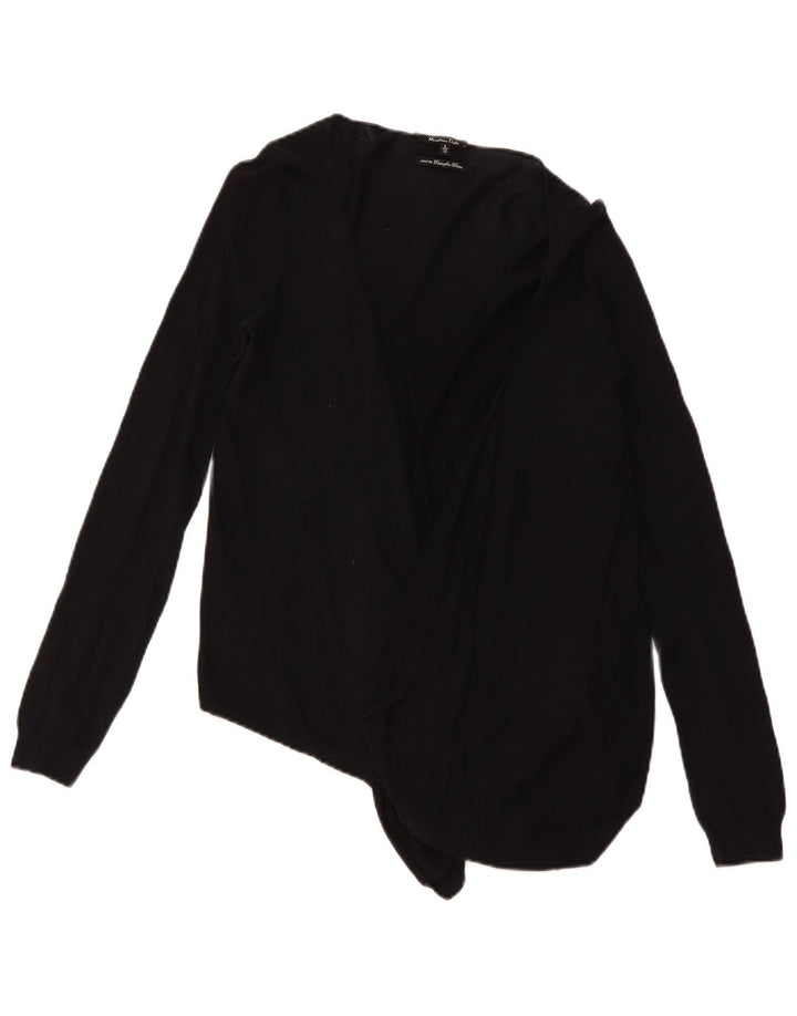 Pulover cardigan deschis pentru femei Massimo Dutti UK 10 Bumbac negru mic