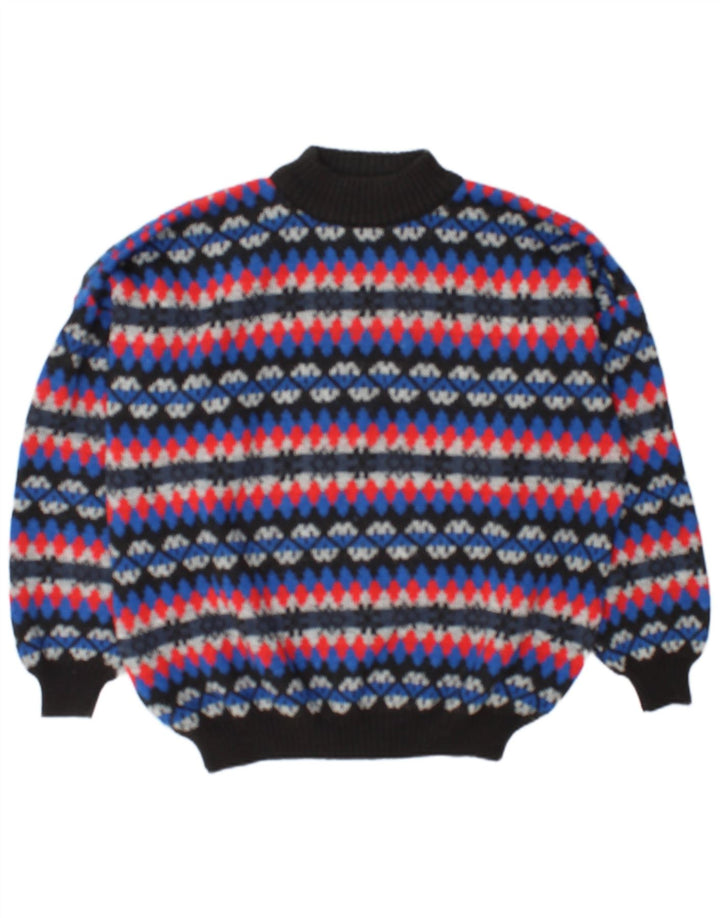Pulover Vintage pentru bărbați cu gât țestoasă, 2XL, multicolor, Fair Isle