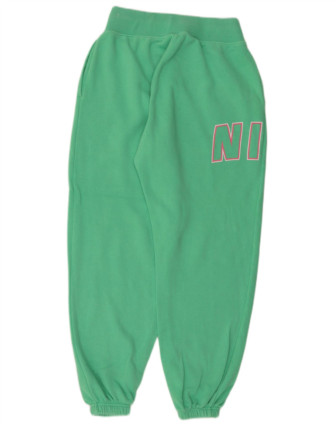 Pantaloni de trening grafic pentru femei NIKE Pantaloni de jogging UK 10 Bumbac verde mic