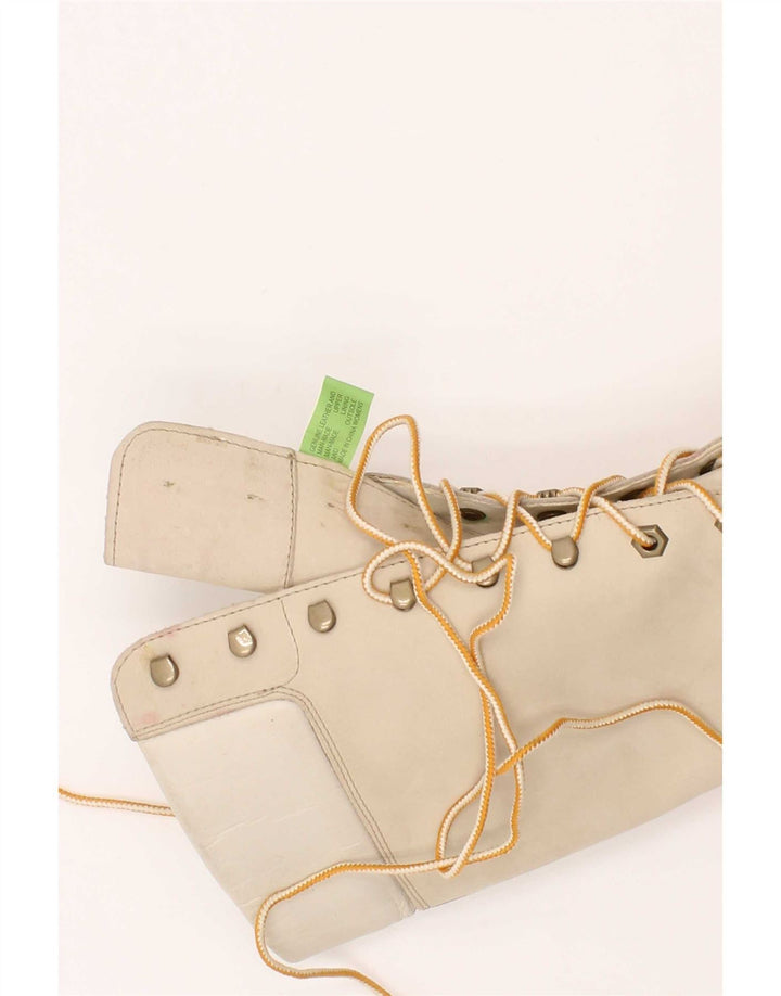Cizme înalte din piele Timberland pentru femei, mărimea UK 6, piele bej