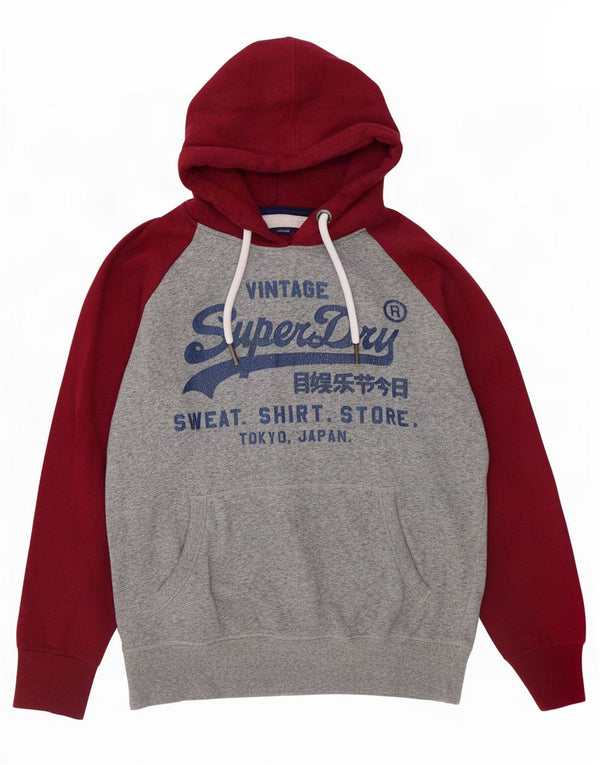 Pulover cu glugă grafic Superdry pentru bărbați XL, bumbac color bloc