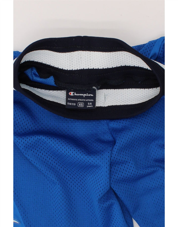 CHAMPION Boys Sport Shorts 5-6 Years XS Blue Polyester Vintage Champion and Second-Hand Champion from Messina Hembry 