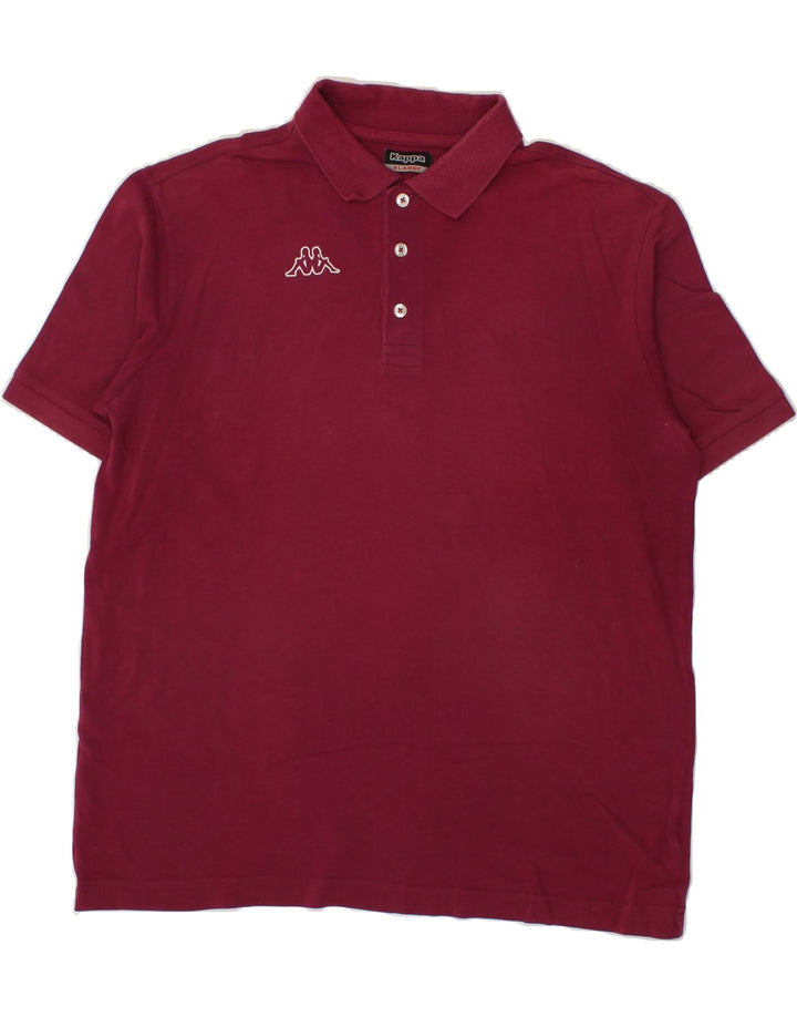 KAPPA Mens Polo Shirt XL Burgundy Vintage Kappa and Second-Hand Kappa from Messina Hembry 