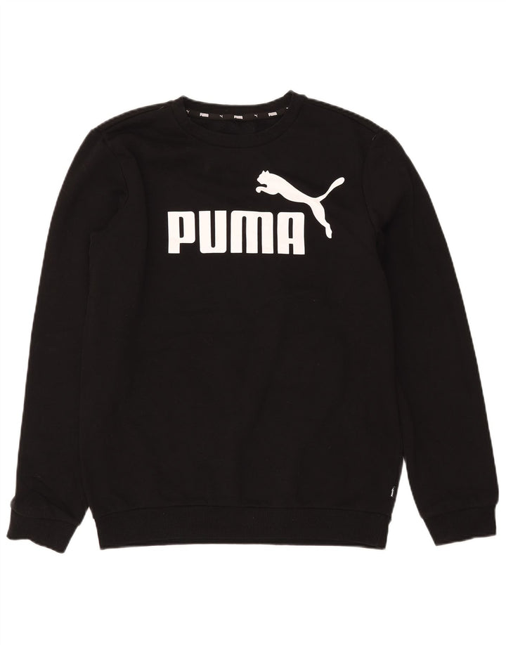 Pulover grafic pentru bărbați Puma, bumbac mic, negru