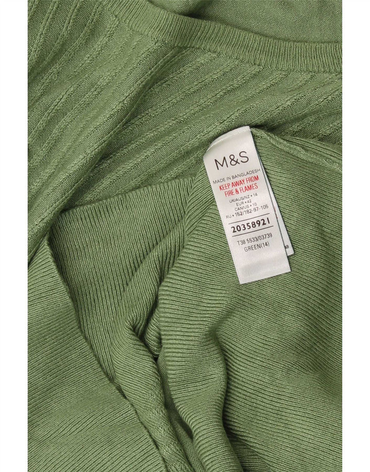 Pulover pentru femei Marks & Spencer Crop Boat Gât, UK 14 Medium Green
