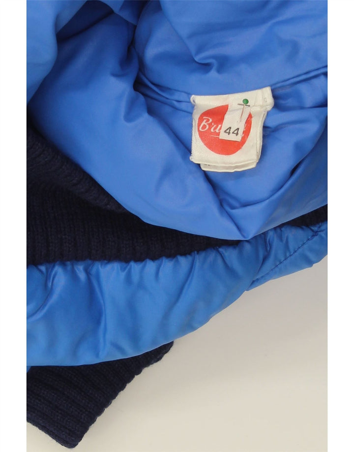 BRUNIK Mens Padded Jacket UK 38 Medium Blue Colourblock Polyamide Vintage Brunik and Second-Hand Brunik from Messina Hembry 