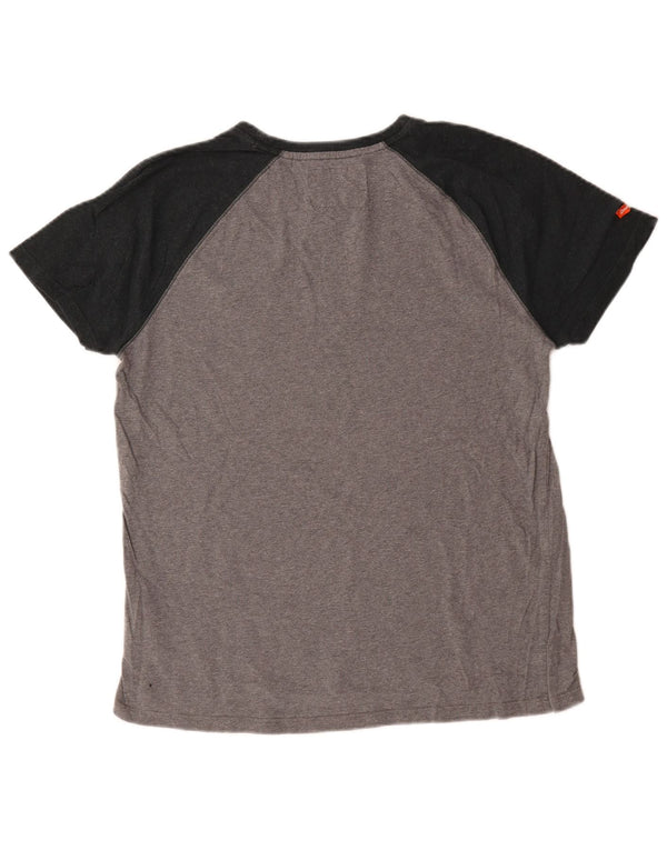 Tricou Superdry pentru bărbați Top 2XL, gri, bumbac color bloc
