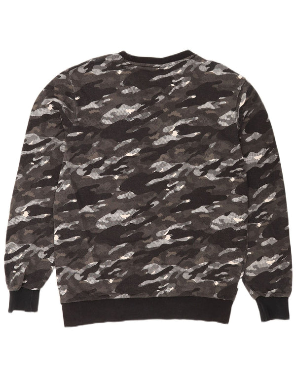 Pulover grafic pentru bărbați Puma, camuflaj, gri mediu