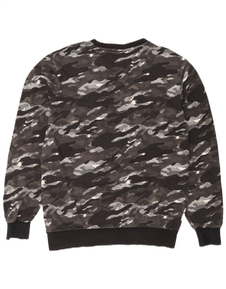 Pulover grafic pentru bărbați Puma, camuflaj, gri mediu