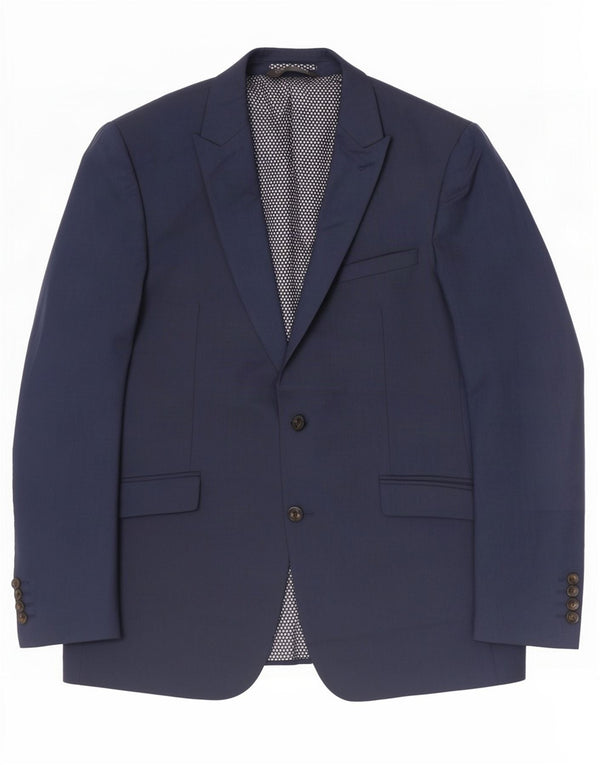 Jachetă pentru bărbați Marks & Spencer, cu 2 nasturi, UK 42 Poliester mare bleumarin