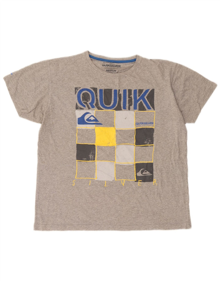 Tricou grafic Quiksilver pentru bărbați, cu croială normală, top, gri mediu