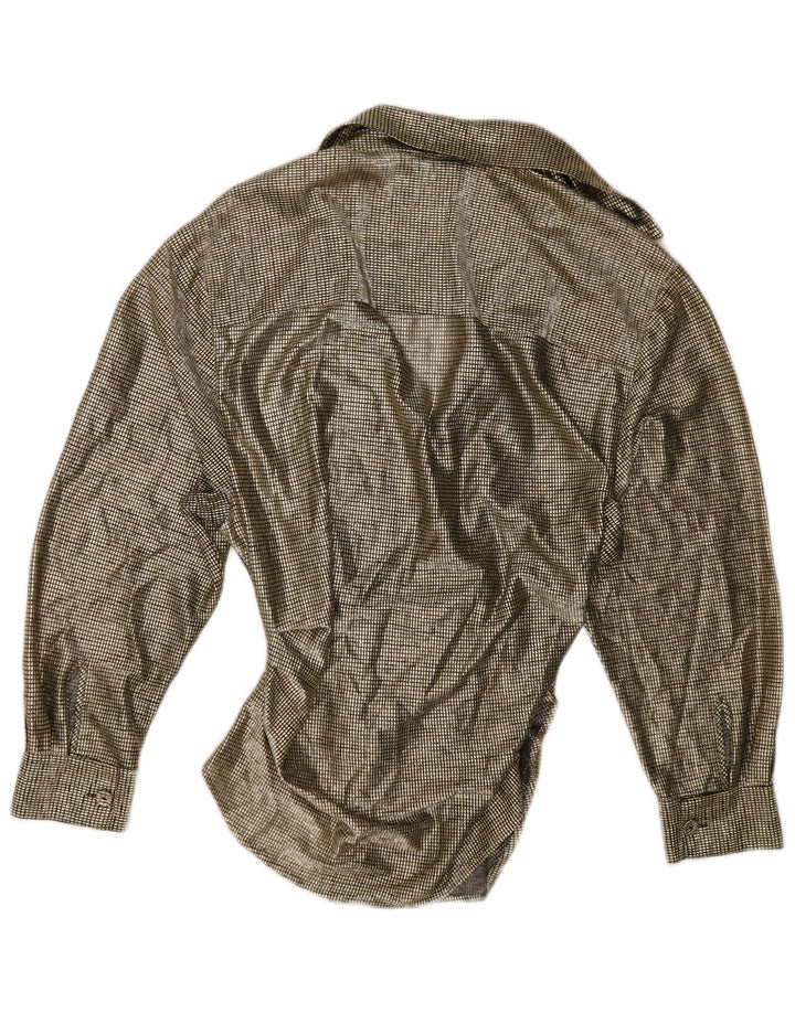 Bluză Cămașă pentru Damă Zara UK 14 Large Gold Gingham