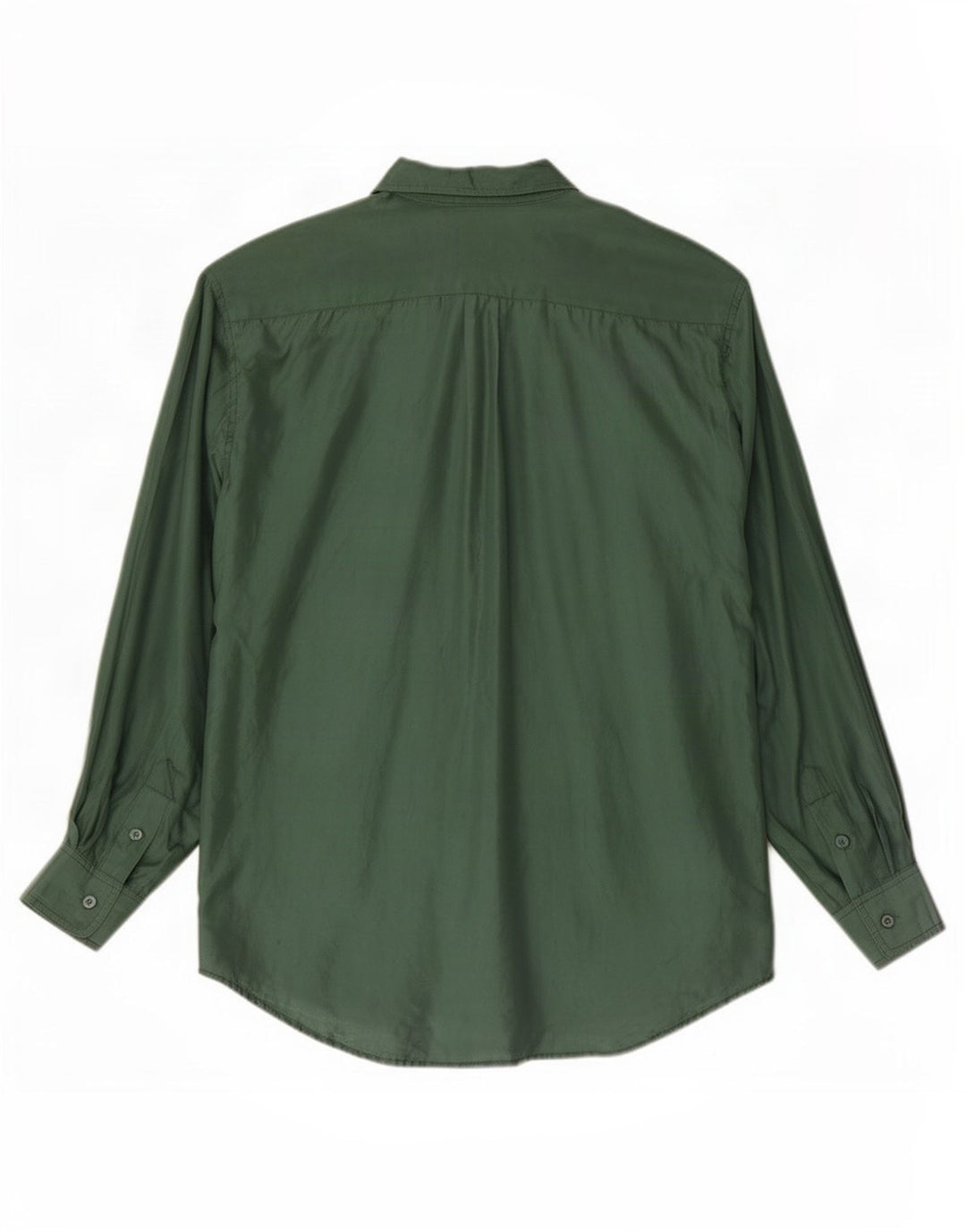 Cămașă vintage pentru bărbați, mătase, verde mică