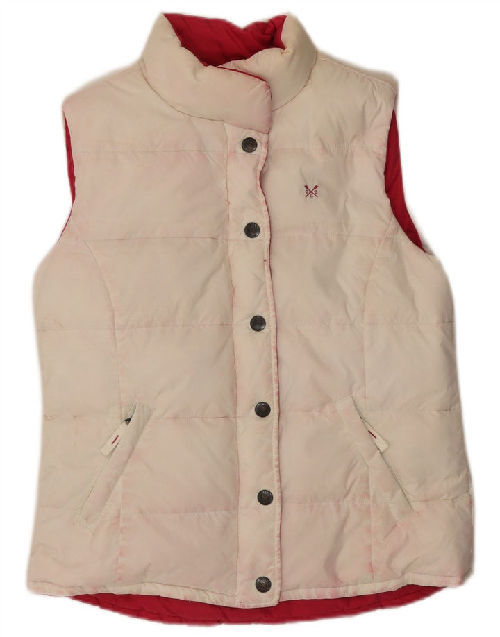 Gilet căptușit reversibil pentru femei J. Crew UK 12 Medium Pink Nylon