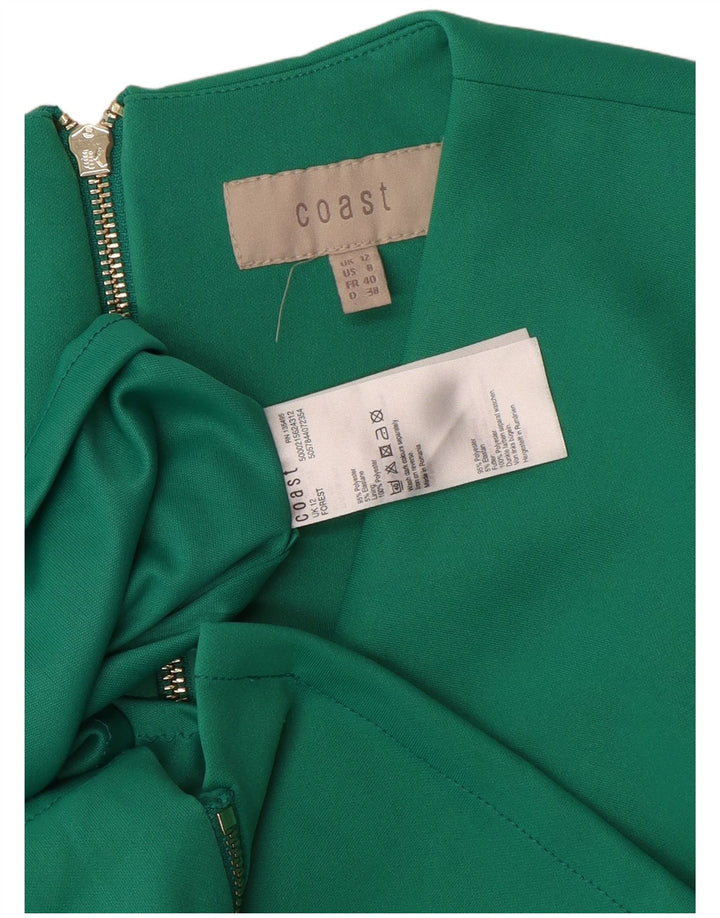 Rochie bodycon fără mâneci pentru femei Coast, cu fermoar complet, UK 12 Poliester verde mediu