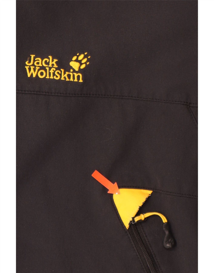 JACK WOLFSKIN Jachetă de vânt cu glugă pentru bărbați UK 44/46 XL Poliamidă neagră