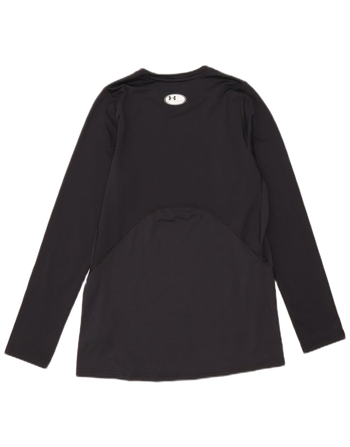 Under Armour Cold Gear Top cu mânecă lungă pentru bărbați, poliester mediu negru