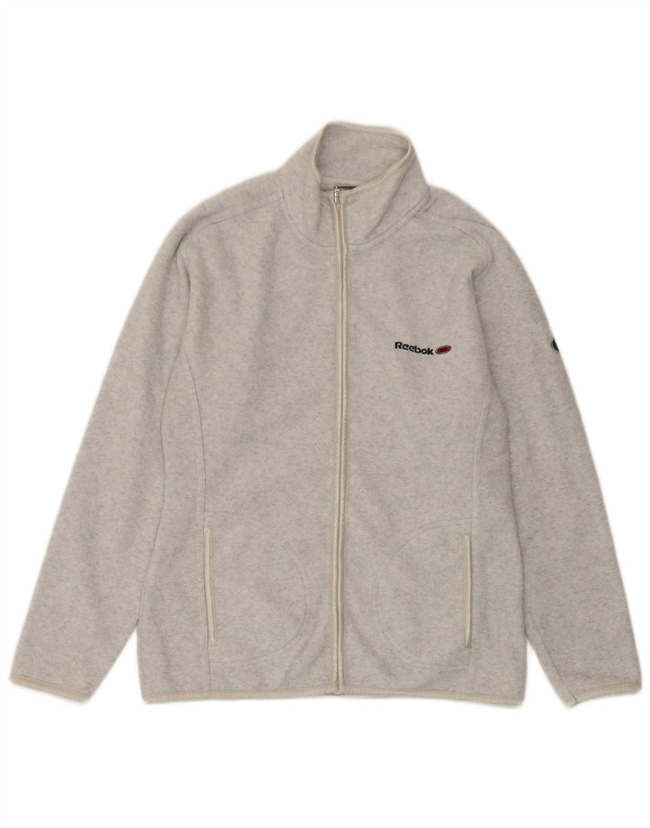 Jachetă Fleece Reebok pentru femei UK 10 Small Gri Flecked Poliester