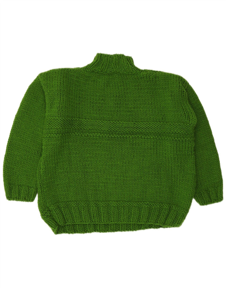 Pulover vintage cu gât țestoasă supradimensionat pentru femei UK 18 XL verde