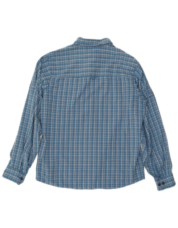 Cămașă de flanel pentru bărbați Jack Wolfskin UK 36/38 Medium Blue Check
