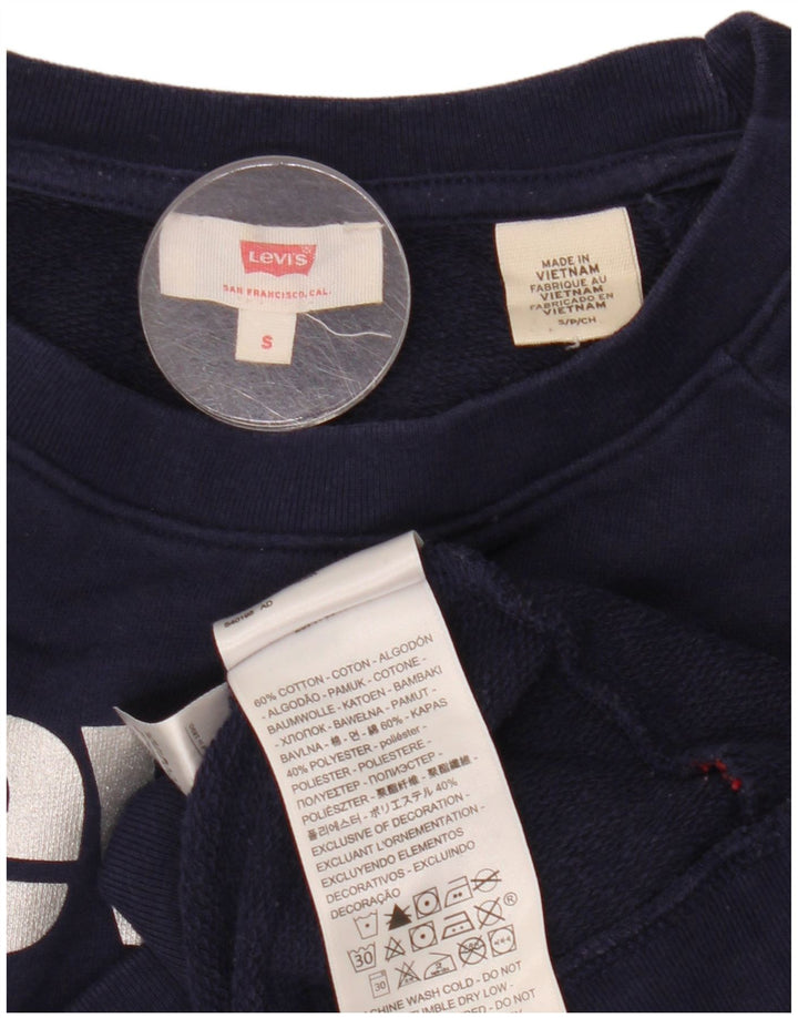 Pulover pentru femei Levi's Graphic Oversized Pulover UK 10 Mic Bleumarin