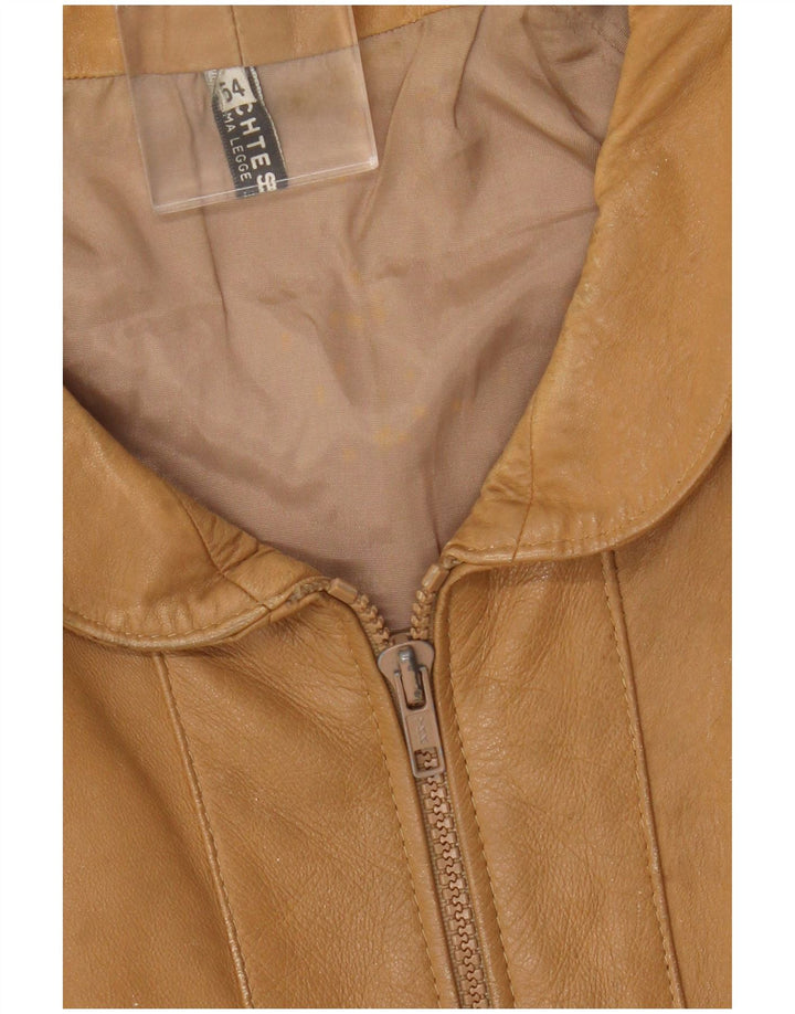 Jachetă de piele vintage pentru bărbați UK 38 din piele maro medie