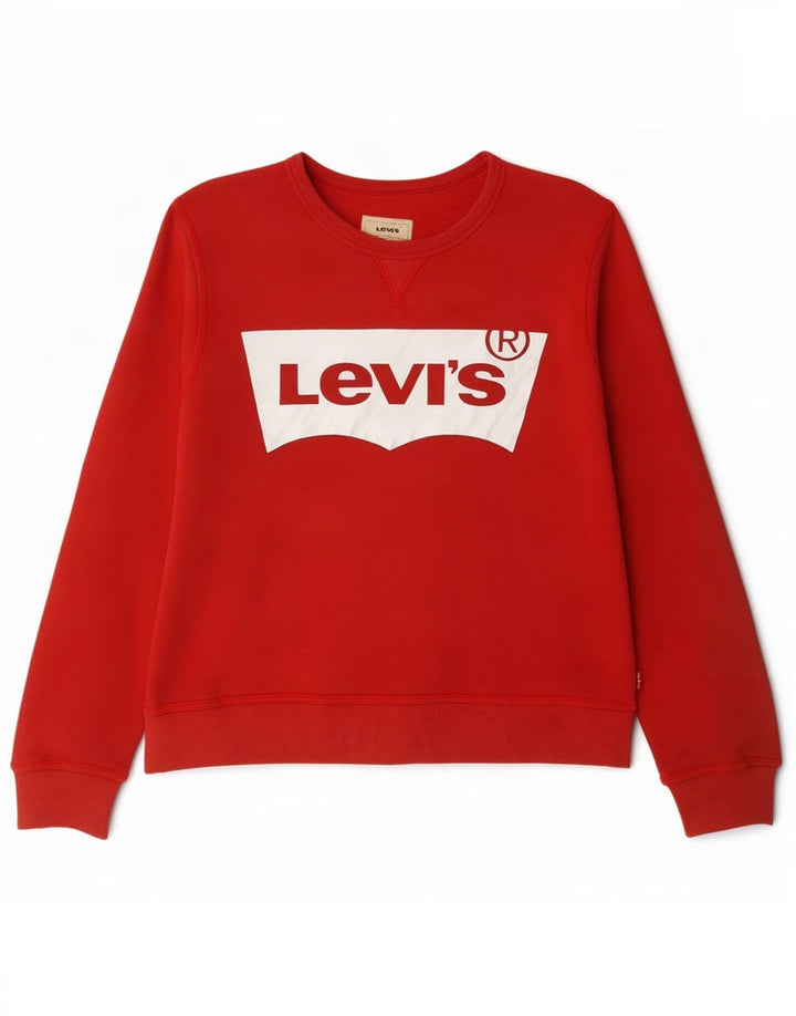 Pulover Levi's pentru băieți, cu grafică, 11-12 ani, roșu