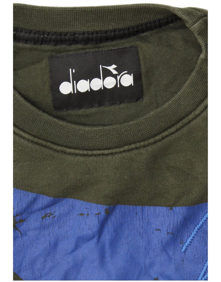 DIADORA Hanorac Grafic Pulover Mic Kaki