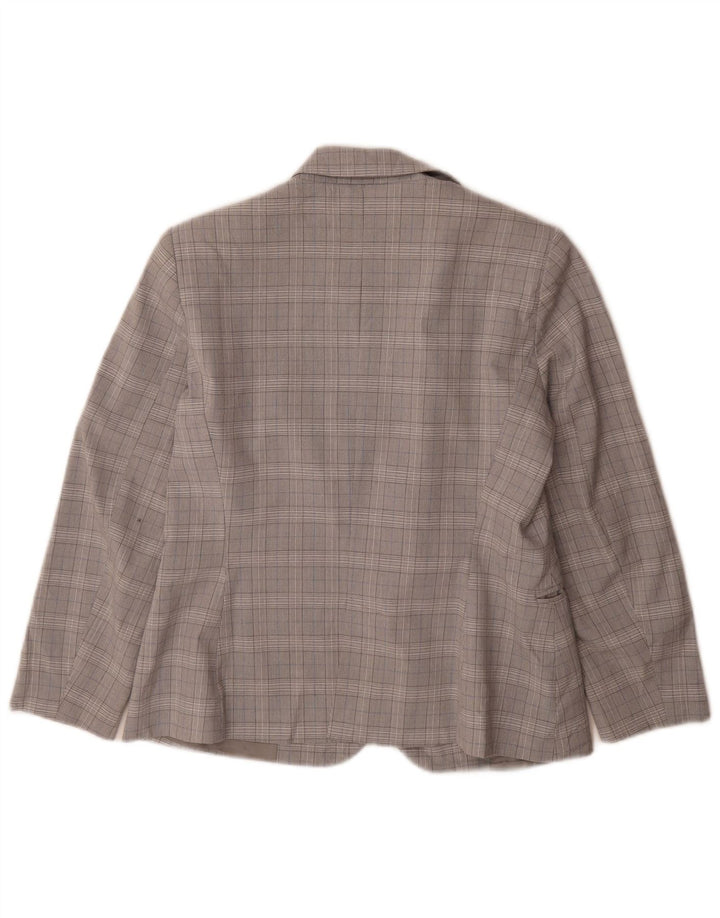 Blazer pentru femei Zara cu 1 nasture EU 40 Gri Mediu Picior de Puie