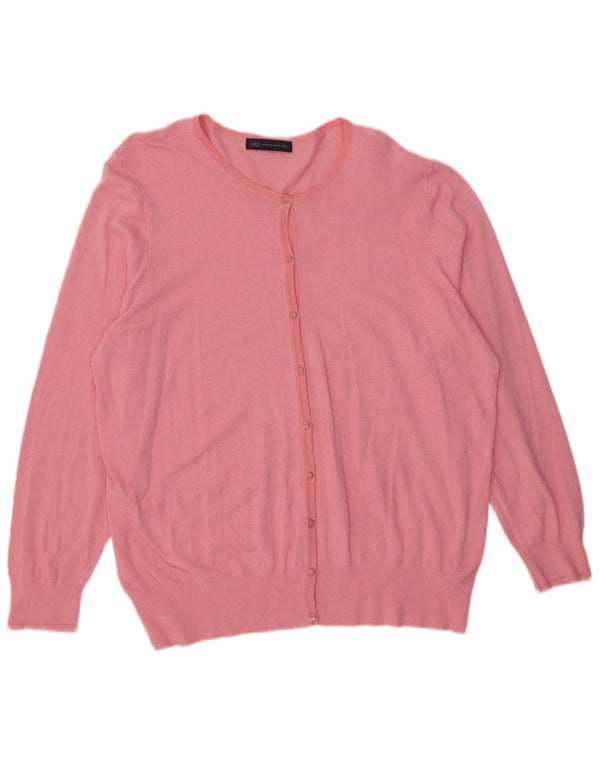 Pulover cardigan pentru femei Marks & Spencer UK 24 4XL roz viscoză
