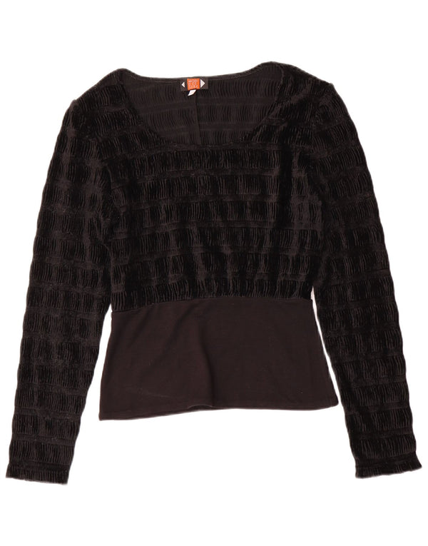 Bluză Vintage pentru femei UK 10 Small Black