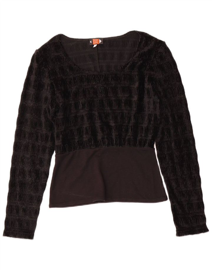 Bluză Vintage pentru femei UK 10 Small Black