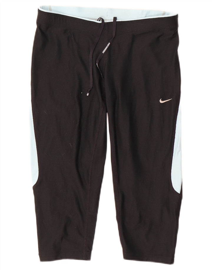 Leggings Capri Nike pentru femei UK 10, negru, color block