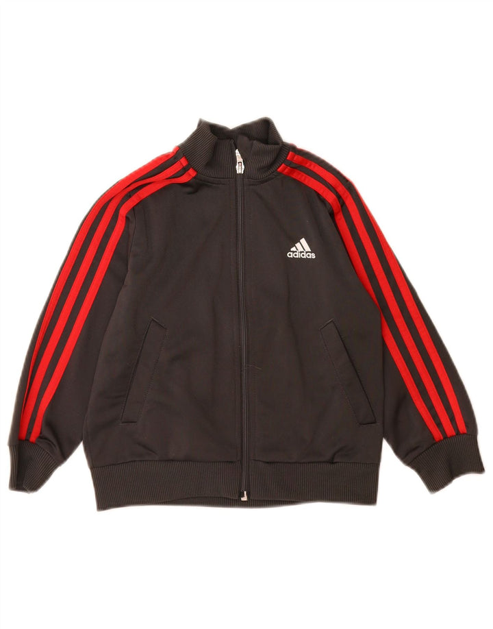 Jachetă de trening pentru băieți Adidas 4-5 ani poliester gri