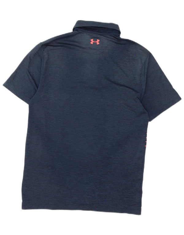 Cămașă polo Under Armour pentru bărbați, cu dungi mici, bleumarin