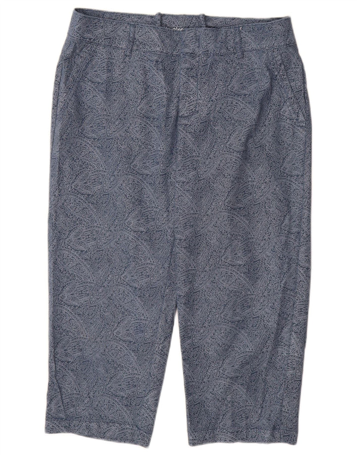 DOCKERS Pantaloni Capri pentru femei US 10 Large W30 L20 Bleumarin Paisley