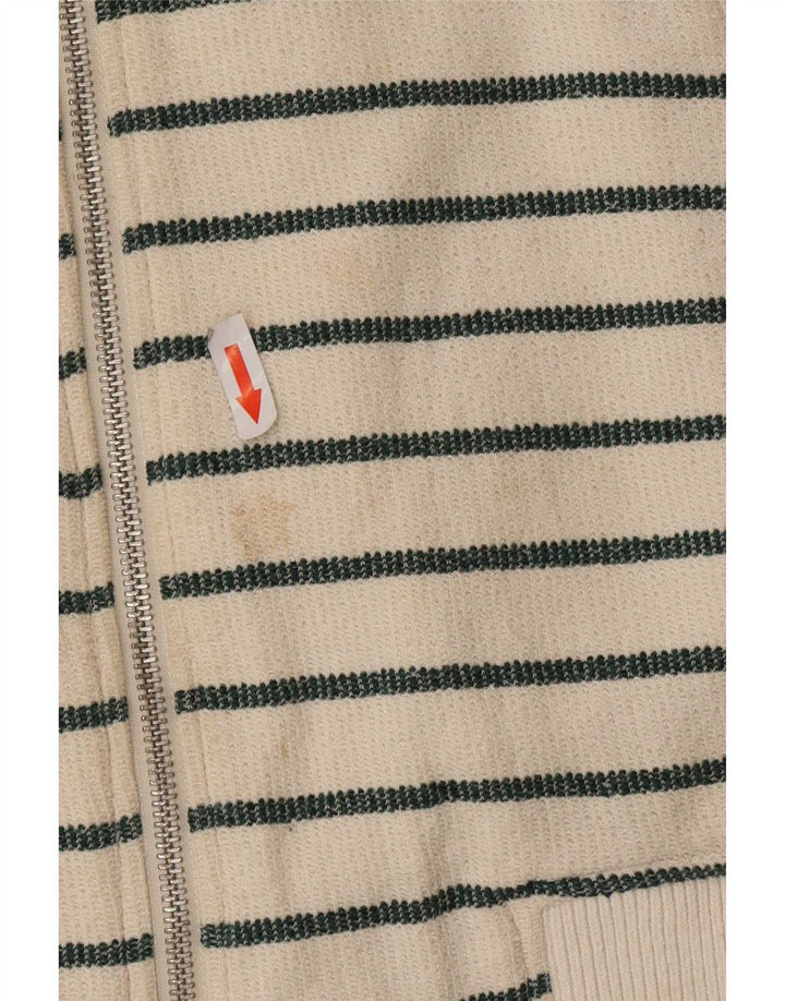 Pulover cardigan pentru bărbați Zara, bumbac cu dungi albe medii