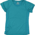 L.L.BEAN Womens T-Shirt Top UK 14 Medium Blue Polyester Vintage L.L.Bean and Second-Hand L.L.Bean from Messina Hembry 