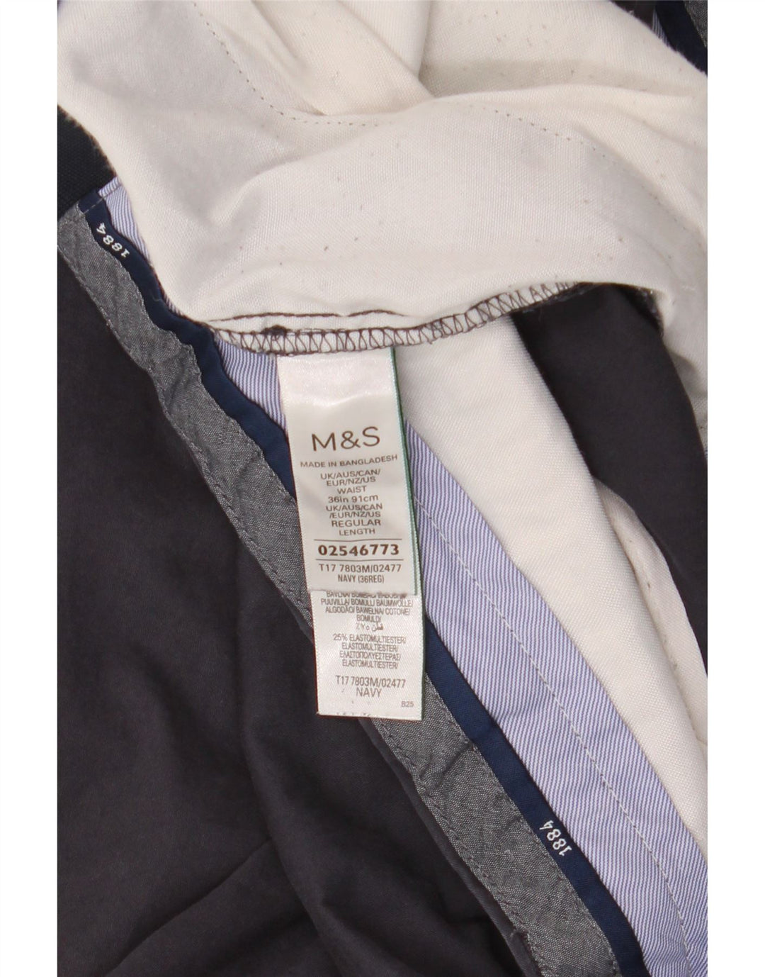 Pantaloni scurți chino pentru bărbați Marks & Spencer W36, mari, albastru, bumbac